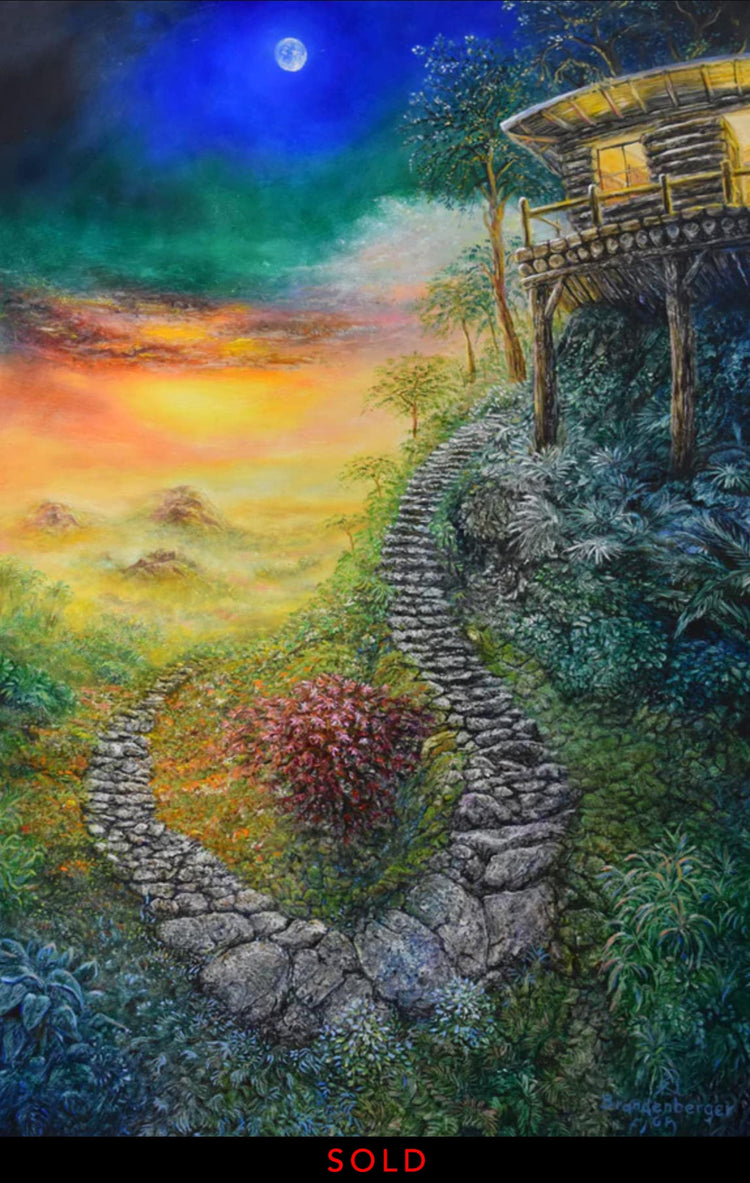 High Hill Cabin Painting